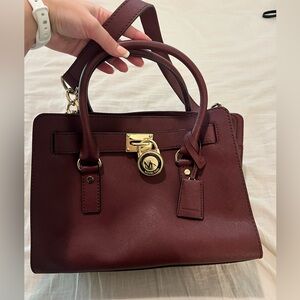 Michael Kors Burgundy Hamilton Tote